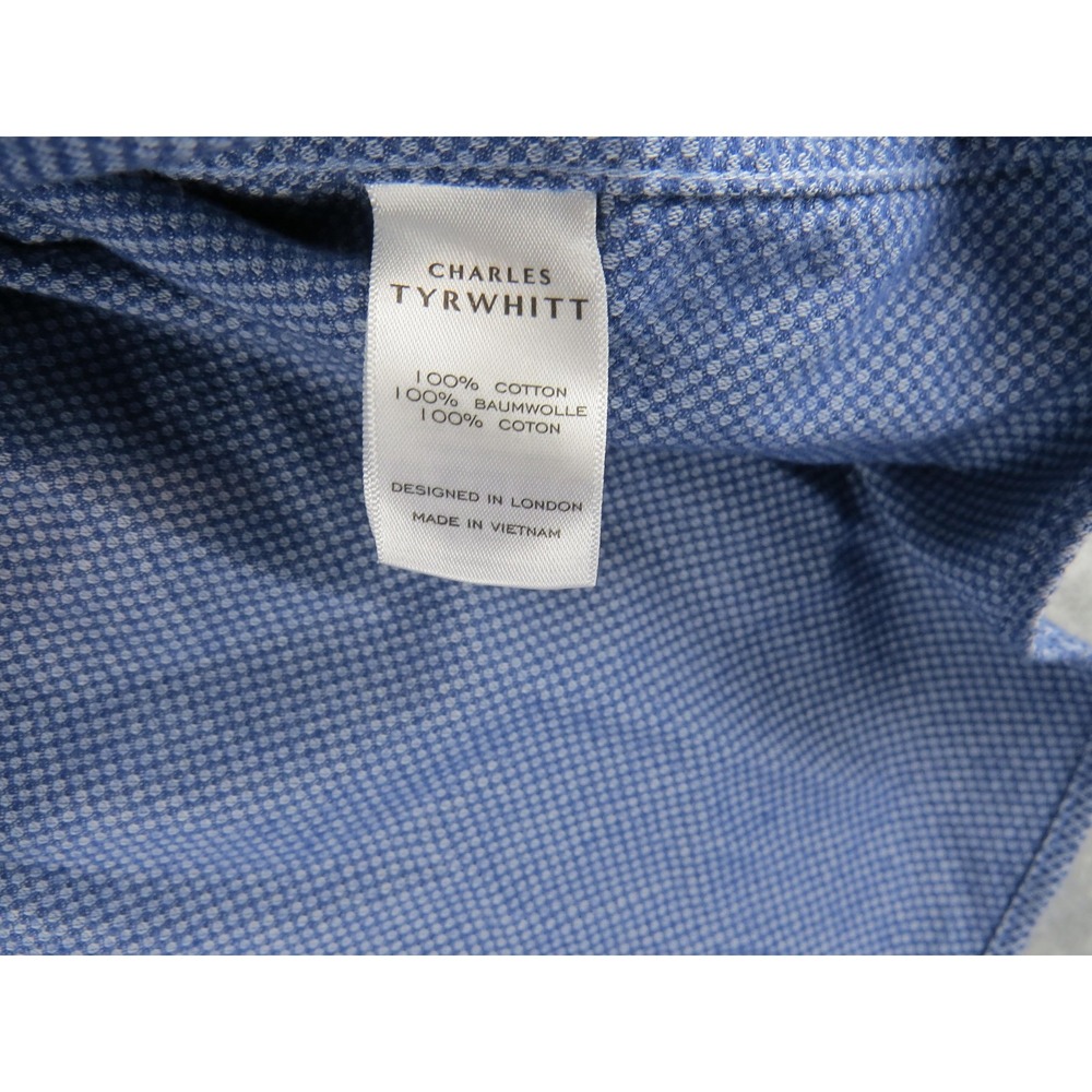 Charles Tyrwhitt Shirt Mens Medium Classic Fit Button Down Long‎ Sleeve Dress - Picture 4 of 8